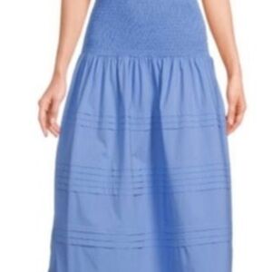 SAYLOR Tiffani Smocked Cut Out Back Midi Dress